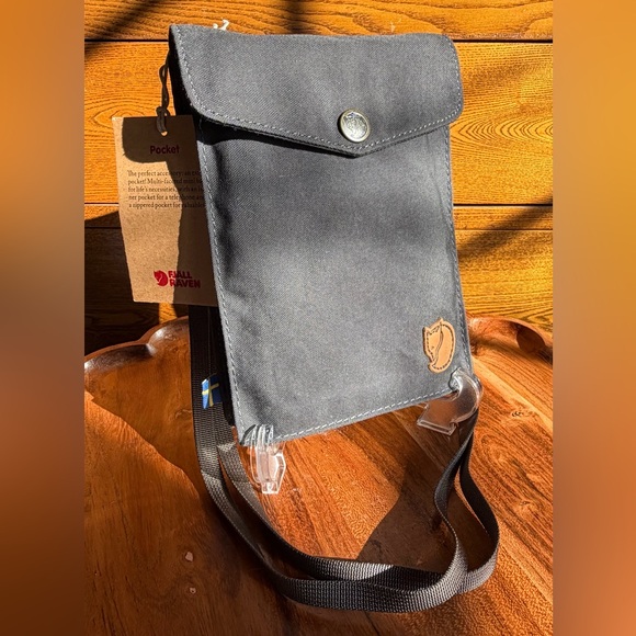 Fjallraven Pocket Bag Dark Gray Crossbody NWT - Picture 7 of 8